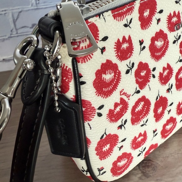 Coach Nolita 19  Red Floral zipping with free unbranded chain extenter CBM74 NWT main image 8